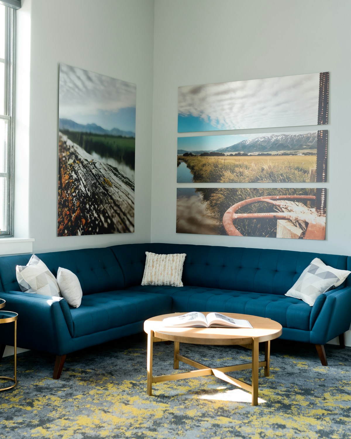 Modern living room interior set